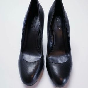 Aldo Shoes 7.5 Black Leather Heels Pumps Womens s